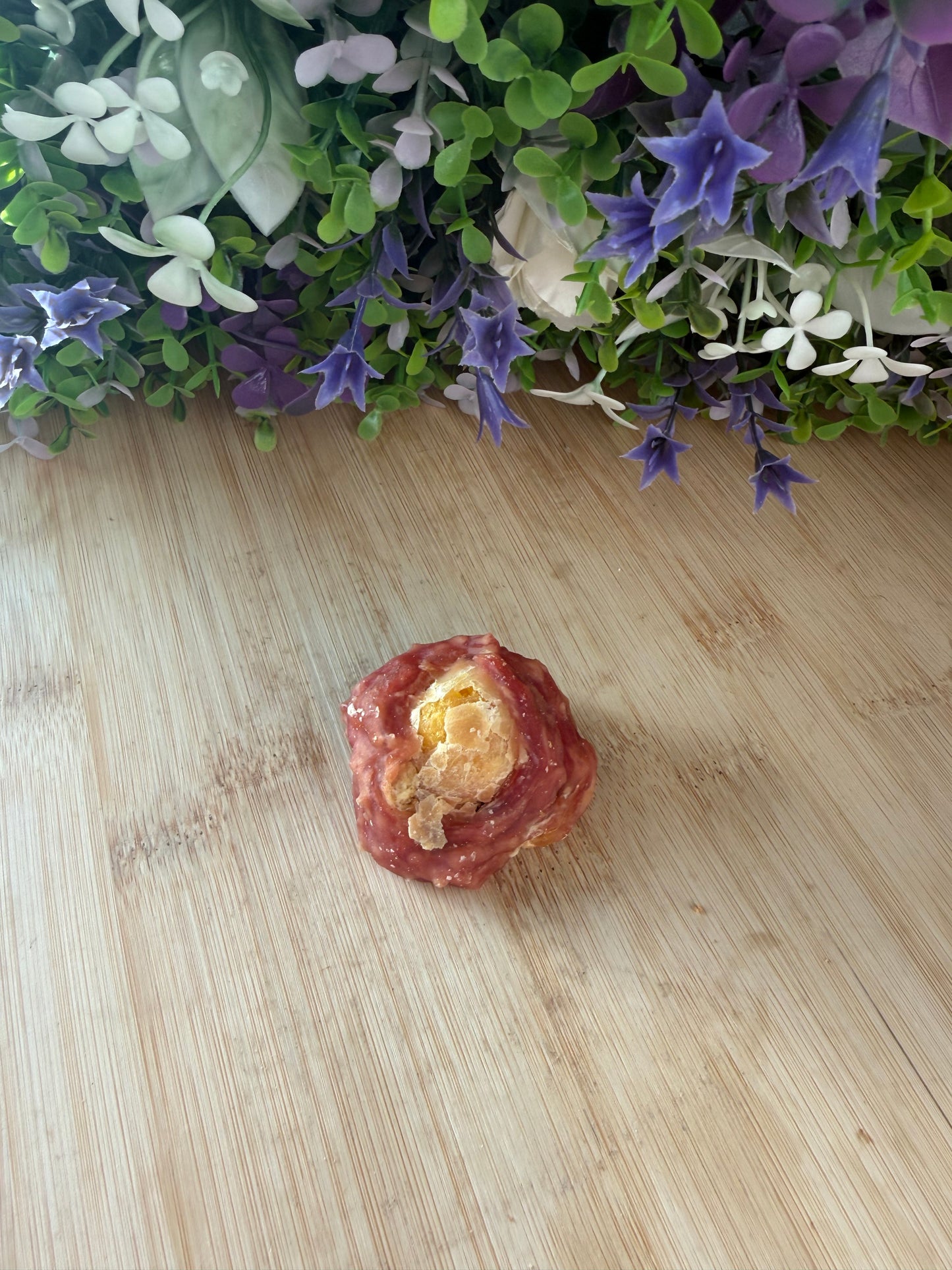 Duck wrapped egg yolk